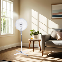 Zephir ventilatore a piantana base a croce timer autospegnimento 45w pala 40 cm