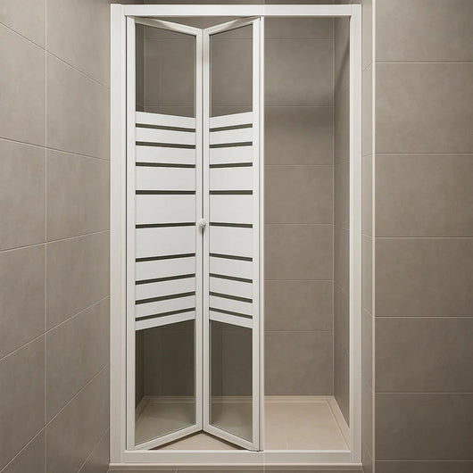 Porta doccia a soffietto book cristallo temprato profilo bianco bianco *** misure 66-70xh190 cm serigrafato, confezio...