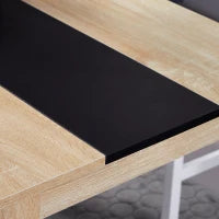 Tavolo da Pranzo Moderno in Legno per 4-6 Persone, 120x69x75cm, Colore Nero e Legno