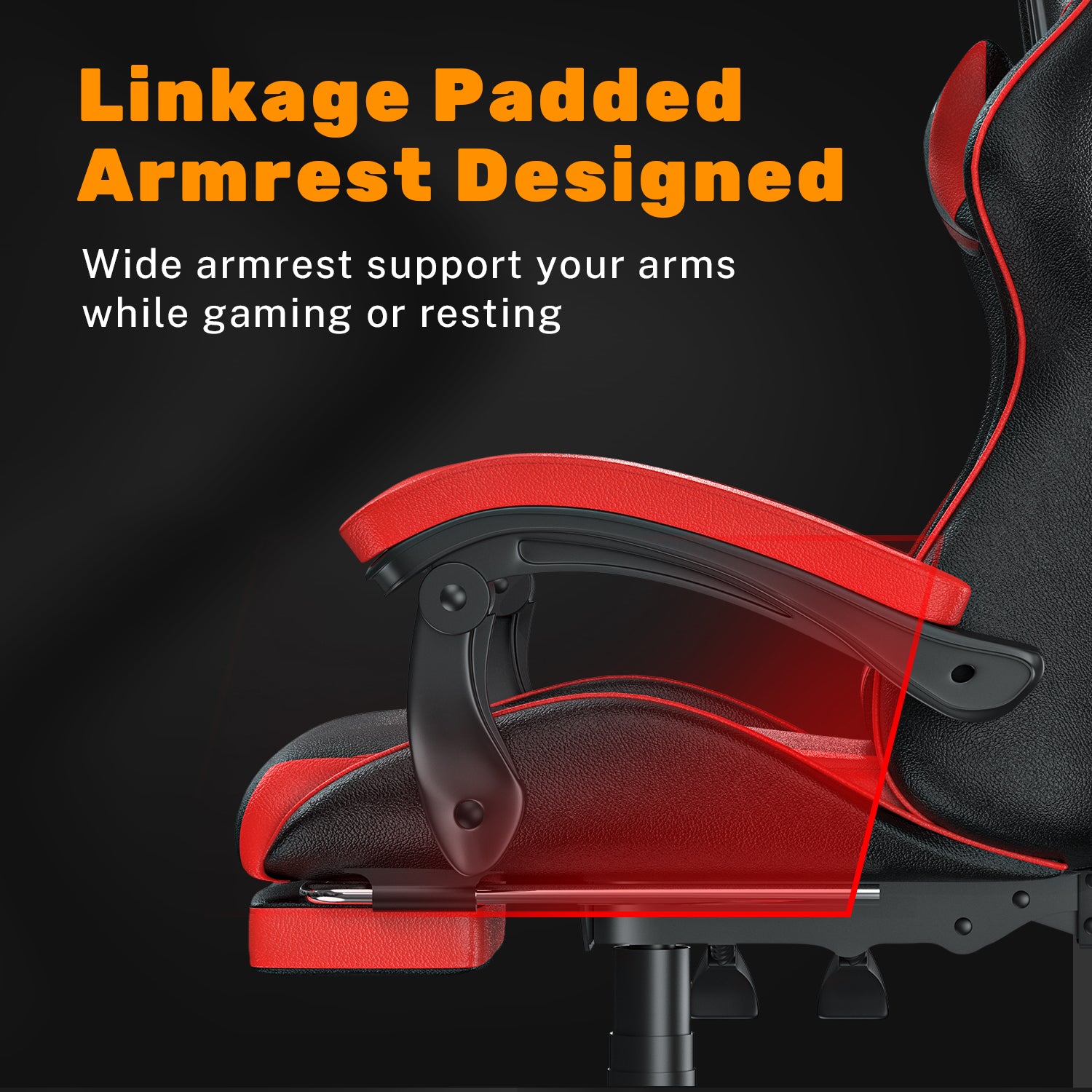 Sedia Gaming con Poggiapiedi Telescopico - RATTANTREE - Sedie da gamer con Cuscino Lombare & Poggiatesta- Schienale Regolabile 90-155° - Rosso