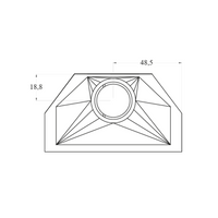 Camino a legna prefabbricato in ghisa con focolare aperto su due lati m100tghj2l