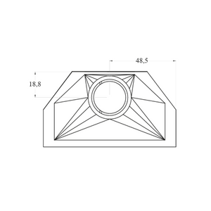 Camino a legna prefabbricato in ghisa con focolare aperto su due lati m100tghj2l