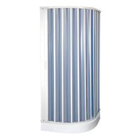 Box doccia soffietto semicircolare pvc guide estensibili aperture reversibili *** misure 78 x 78 cm, confezione 1