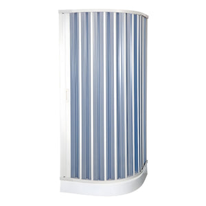 Box doccia soffietto semicircolare pvc guide estensibili aperture reversibili *** misure 78 x 78 cm, confezione 1