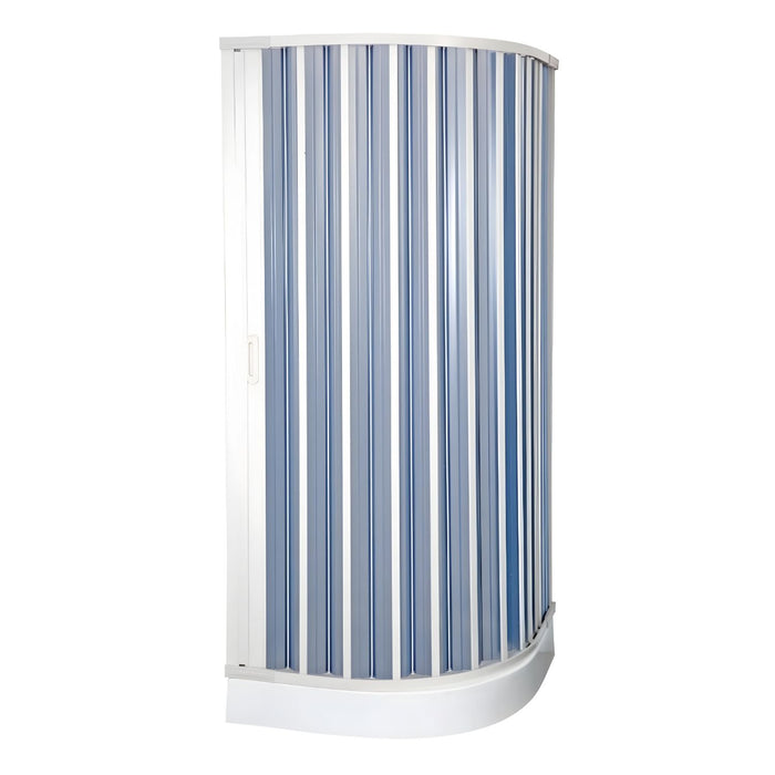 Box doccia soffietto semicircolare pvc guide estensibili aperture reversibili *** misure 78 x 78 cm, confezione 1