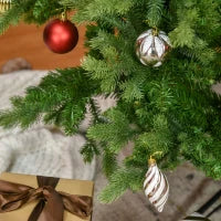 Albero di Natale Artificiale e Ignifugo per Interni con 2056 Rami e Base in Metallo, Ø124x228 cm, Verde