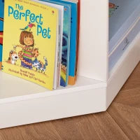 Scaffale per Bambini a 3 Cassetti in Tessuto non Tessuto e MDF, Bianco