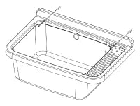 MONGARDI Lavandino pilozzo a muro da esterno 50x35x24, colore CEMENTO