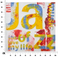 Dipinto Su Tela Music Cm 100X3.5X100