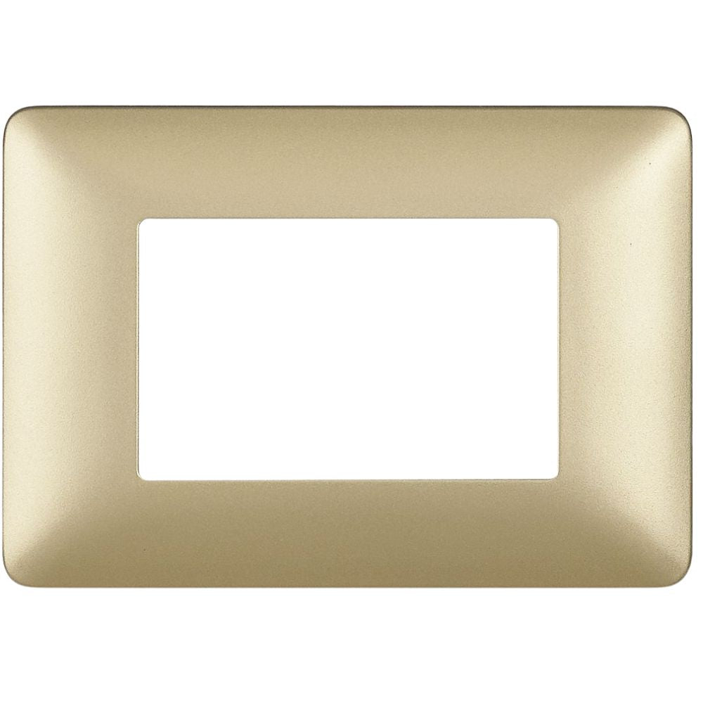 Bticino matix placca 3 posti tecnopolimero colorata am4803 *** colore oro gold, confezione 1