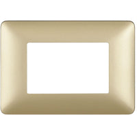 Bticino matix placca 3 posti tecnopolimero colorata am4803 *** colore oro gold, confezione 1