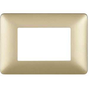 Bticino matix placca 3 posti tecnopolimero colorata am4803 *** colore oro gold, confezione 1