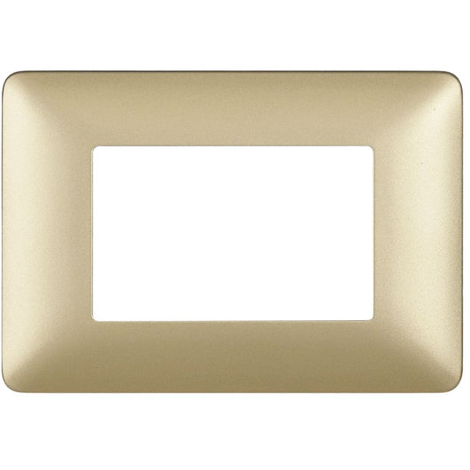 Bticino matix placca 3 posti tecnopolimero colorata am4803 *** colore oro gold, confezione 1