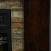 Camino Elettrico da Incasso a Terra con Timer, Fiamma e Temperatura Regolabile, 80x21.6x67.8 cm, Marrone