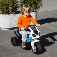 Outsunny Moto Elettrica per Bambini 3 Ruote 6V 2,5 Km/h, Effetti Luminosi e Sonori, Carico Max. 20 kg, BMW S1000 RR, Blu