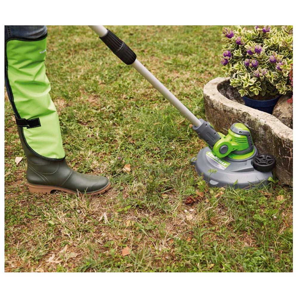 Decespugliatore tagliabordi trimmer a batteria da giardino 20v 2ah verdemax tr20