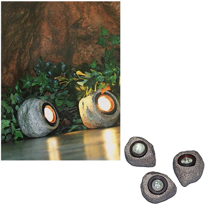 Faretti da giardino triade set di 3 faretti alogeni