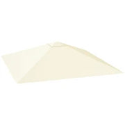 Copertura per Gazebo 3x3 m da Giardino con 8 Fori di Drenaggio, in Tessuto Oxford 600D, Bianco Crema