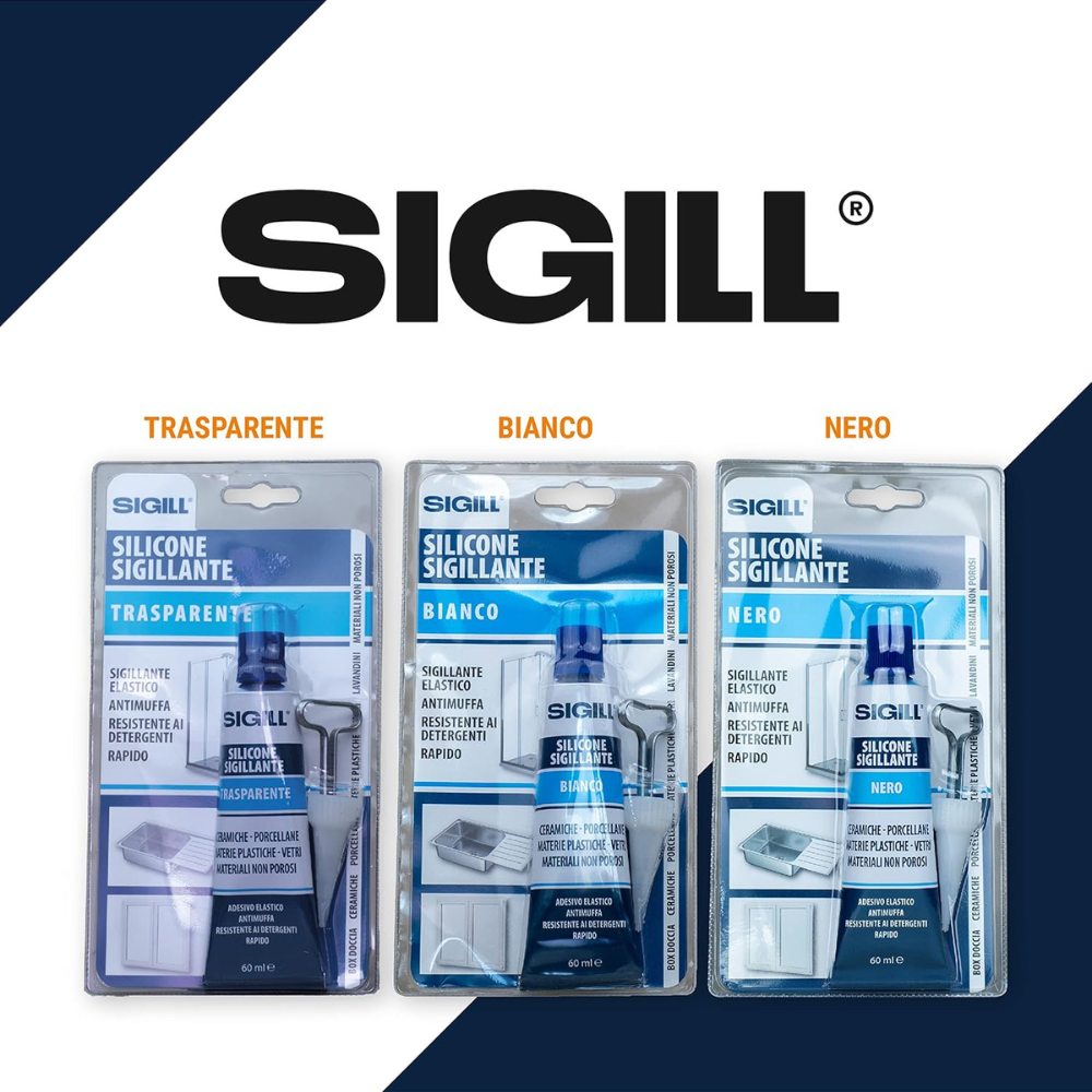 Silicone sigillante monocomponente a tubetto 60 ml *** colore- nero, confezione 1