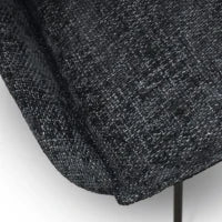 PAZZO DESIGN Sedia Biagio Nero set da 2 sedie con rivestimento in tessuto e gambe in metallo