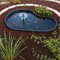 Laghetto da giardino fusine nero litri 150 dimensioni cm 113x74x h 45