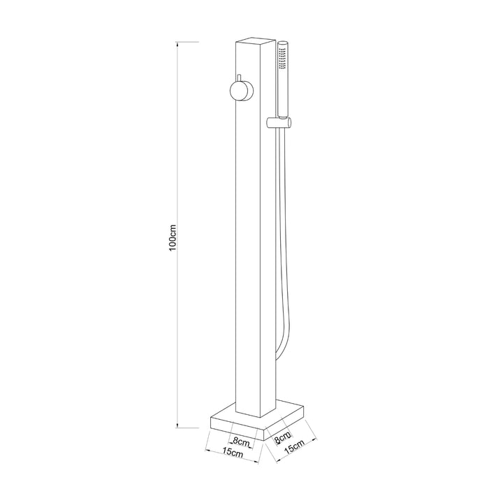 Fontana da giardino a colonna esterno in acciaio inox con cover impermeabile *** modello salice, confezione 1