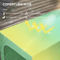 Serra da Giardino a Muro con 2 Porte Avvolgibili e Copertura in PE Anti UV, 200x80x200cm, Verde