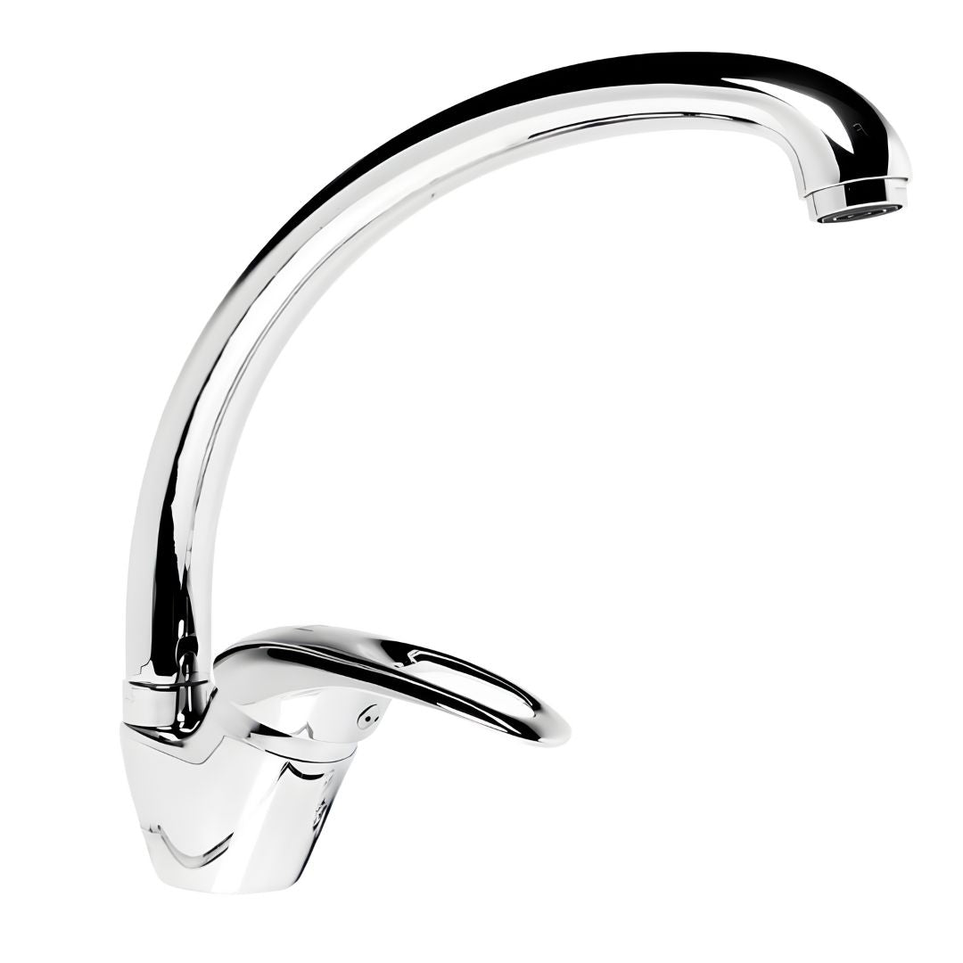 Miscelatore rubinetto per lavello cucina erogazione orientabile *** finitura- cromo lucido, confezione 1
