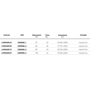 Lato fisso per box doccia gemma cristallo 8 millimetri profilo chrome lucido *** misure 77-79xh200 cm, confezione 1