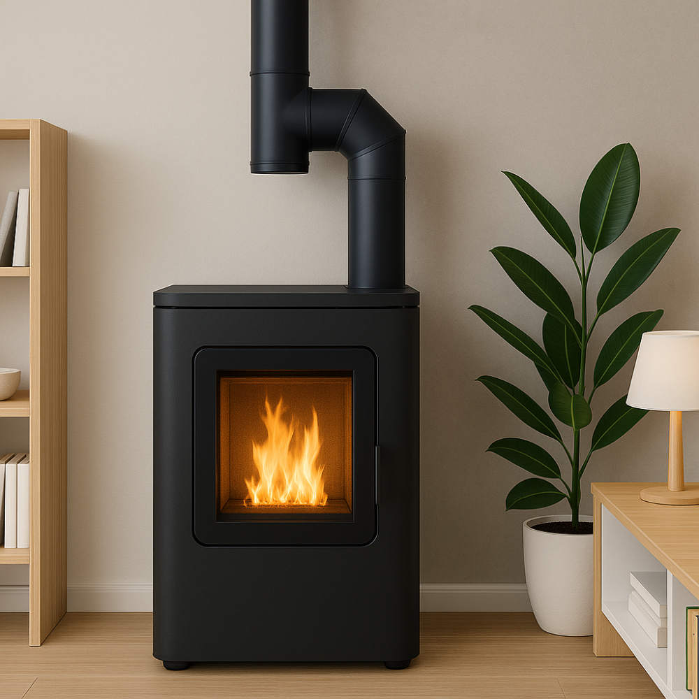 Raccordo a t arredo tappo ispezione raccolta 90° canale fumo stufa a pellet *** misura Ø 150 mm, confezione 1