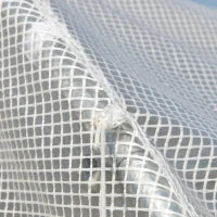 Serra per Orto 3x2x2m in Acciaio e Copertura PE, Porte con Zip e Finestre a Rete, Bianca