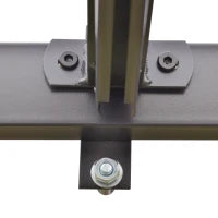 Gazebo Pergola 3x3m da Giardino in Metallo con Tettuccio Scorrevole Bianco Crema, Pergola da Giardino a Parete