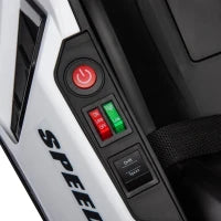 Go Kart Elettrico per Bambini 6-12 Anni 24V 12km/h con Seggiolino Regolabile, Bianco