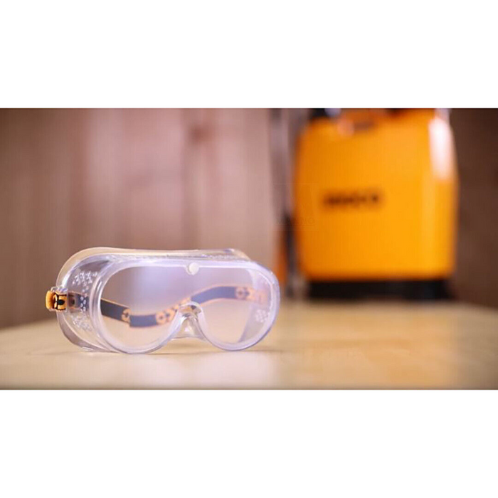 Maschera di protezione antiappannamento lenti con telaio in pvc leggero e flessibile.