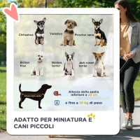 Passeggino per Cani Piccoli Pieghevole, Carrozzina per Cani con Ruote con Freni, Portabicchieri, Cestino Portaoggetti e Imbottitura Rimovibile e Lavabile, per Animali Domestici 10 kg, Caffè