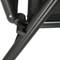 Set 7Pz Tavolo con Sedie da Giardino Pieghevoli e Regolabili in Texteline, Nero