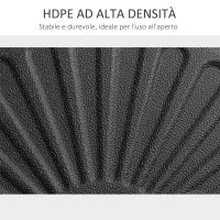 Base per Ombrellone da Giardino con Palo Centrale Φ3.8cm e 4.8cm, HDPE Nero