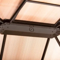 Gazebo da Giardino 3.6x3m con Tetto Apribile in Policarbonato e Struttura in Alluminio