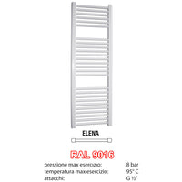 Radiatore termoarredo a tubi orizzontali piano bianco ral 9016