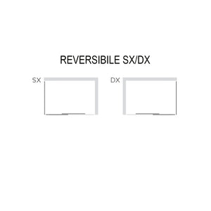 Ogomondo lato fisso per box doccia slide cristallo temprato bianco *** misure 78-80,5xh185 cm serigrafato, confezione 1