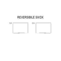 Ogomondo lato fisso per box doccia slide cristallo temprato bianco *** misure 68-70,5xh185 cm trasparente, confezione 1