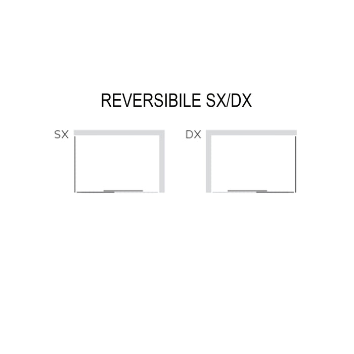 Ogomondo lato fisso per box doccia slide cristallo temprato bianco *** misure 68-70,5xh185 cm trasparente, confezione 1