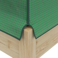 Letto per Orto Rialzato con Copertura in PE Verde e Struttura in Legno, 80x60x165cm