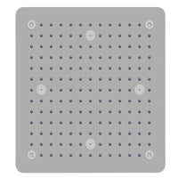 Soffione doccia a soffitto installazione da incasso acciaio inox quadro