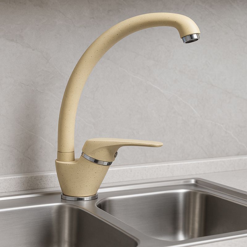 Ogomondo miscelatore oslo orientabile ottone colorato per lavello cucina *** finitura- avena 1, confezione 1