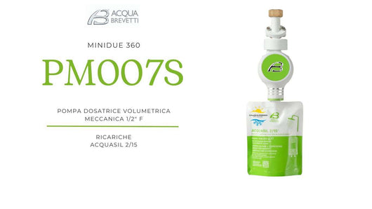 Acqua brevetti pompa dosatrice anticalcare MiniDue 360° da 1/2" - PM007S