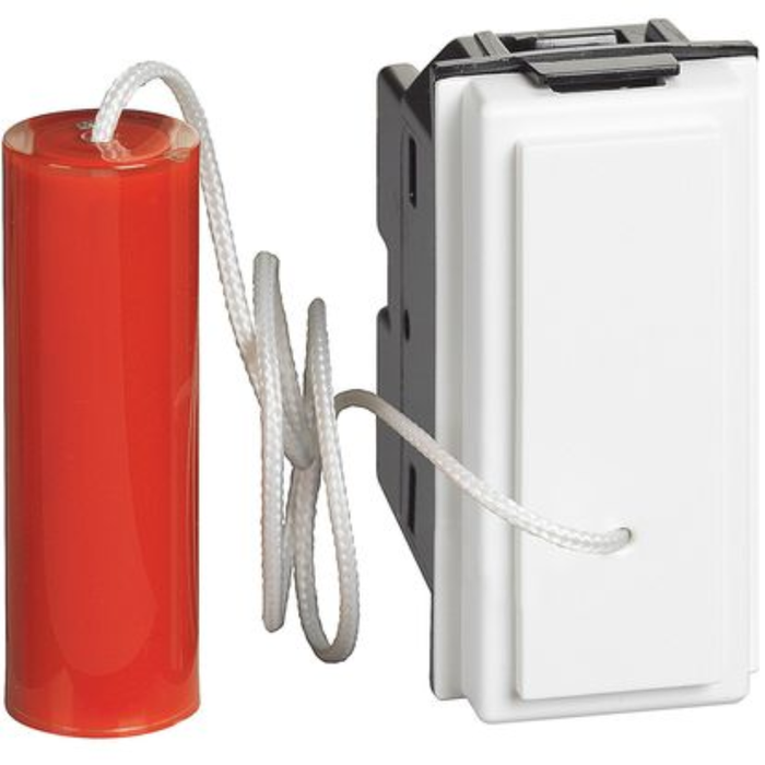 Pulsante a tirante bticino living now 10a 250v contatto no nc *** colore bianco, confezione 1