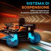 Macchina Elettrica per Bambini 3-5 Anni con Licenza McLaren, Telecomando e Clacson, 115x67x50 cm, Arancione