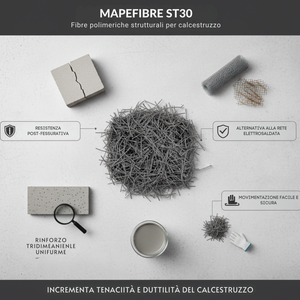 Mapeibre st30 fibre polimeriche per calcestruzzo 1 kg
