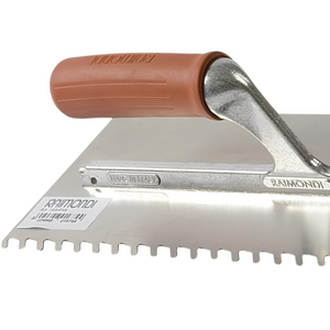 Spatola frattone dente inclinato 28x13 cm acciaio inossidabile antiruggine